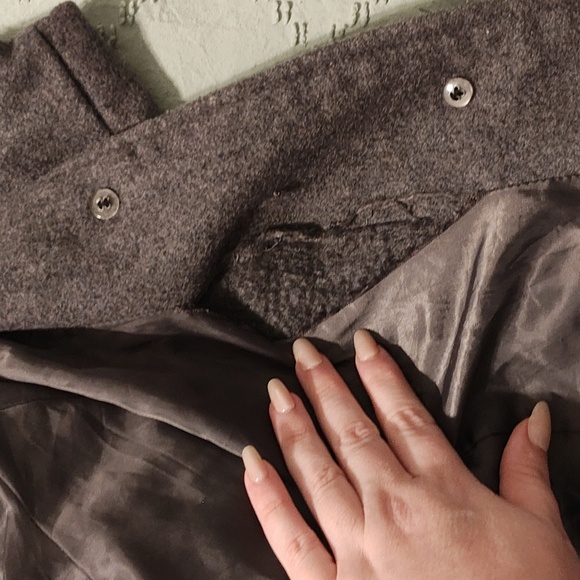 Kenneth Cole Women's Gray Hooded Trench Coat - Picture 6 of 6